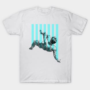 Blue Falling Man T-Shirt